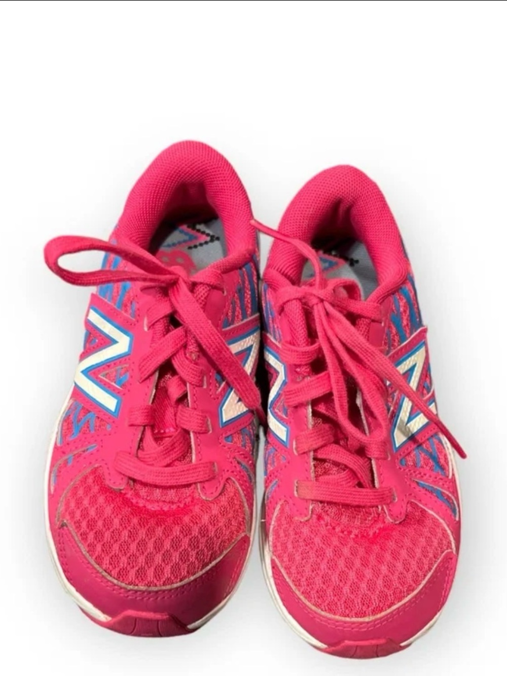 * NEW BALANCE KID'S PINK BLUE ATHLETIC SNEAKERS.